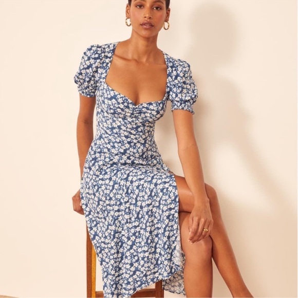 Reformation Lacey Raquel Floral Midi Dress - Picture 5 of 12